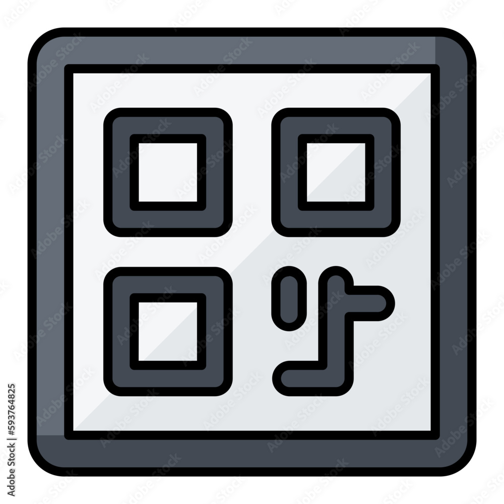 Barcode Line Color Icon Barcode Line Color Icon