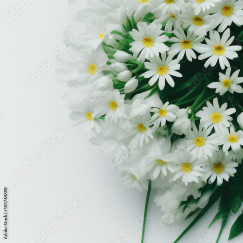 Flowers on white Background