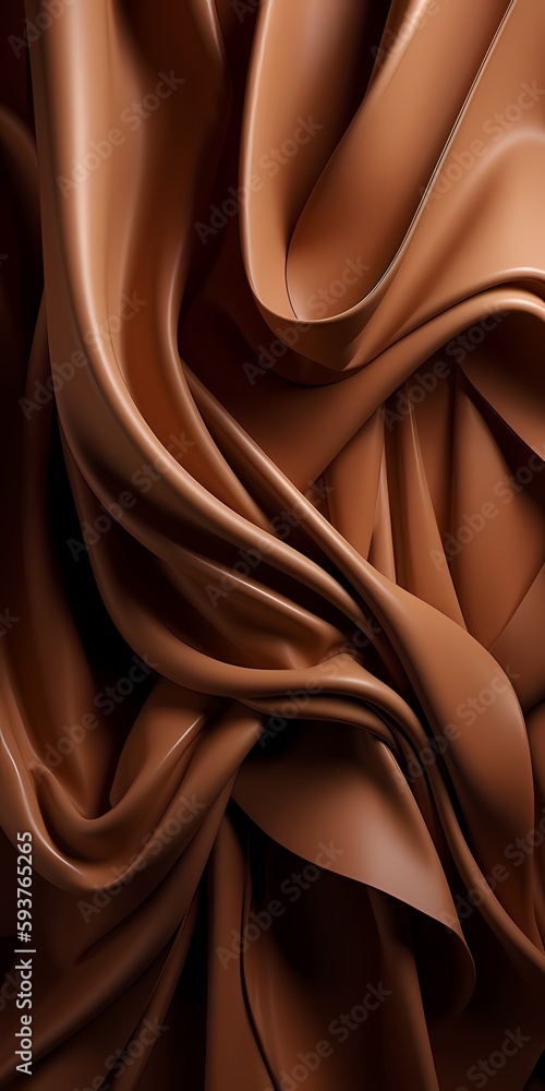 Fototapeta premium brown silk background, phone wallpaper, AI generative