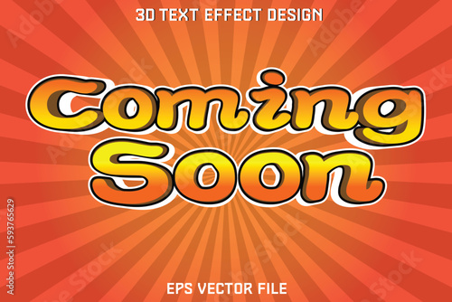 Coming soon 3d text effect design
