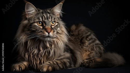 Norwegian Forest Cat, Studio Photo, Portrait © pixel78 Design