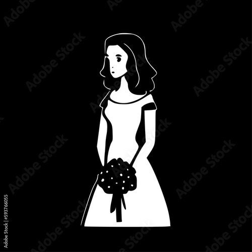 Bridesmaid | Minimalist and Simple Silhouette - Vector illustration