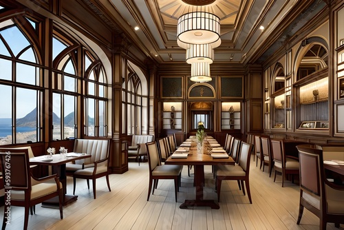Rustic restaurant (Generative AI) © Alexander
