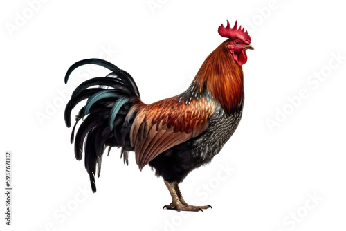 cock isolated transparent background. Generative AI