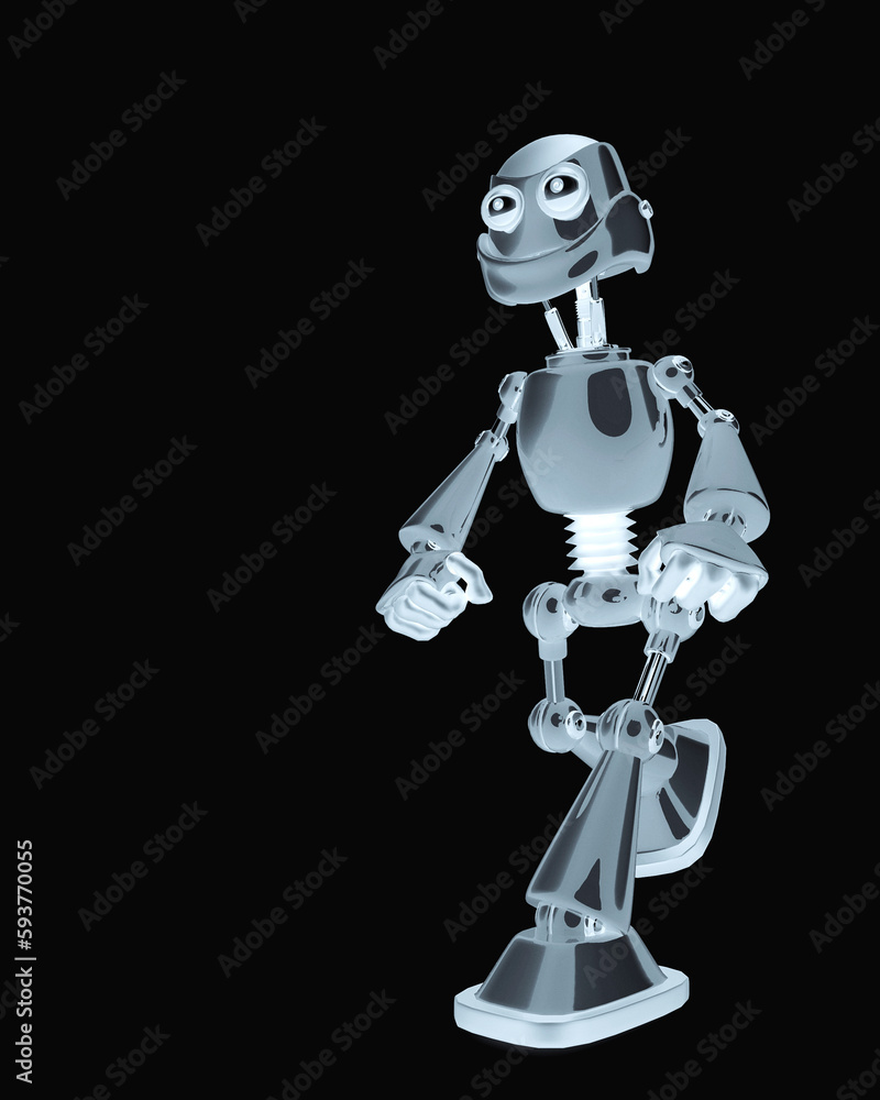 Fototapeta premium nice robot is walking