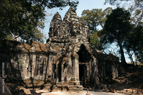 Ruins of one of the Angkor temples photo