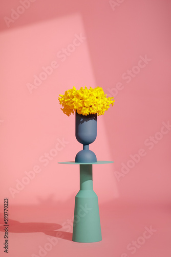 Narcissus flower in vase photo