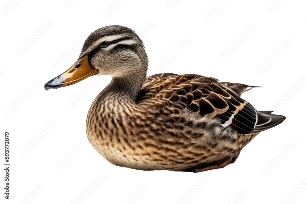 Duck isolated transparent background. Generative AI Duck isolated transparent background. Generative AI
