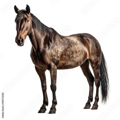 Horse isolated transparent background. Generative AI
