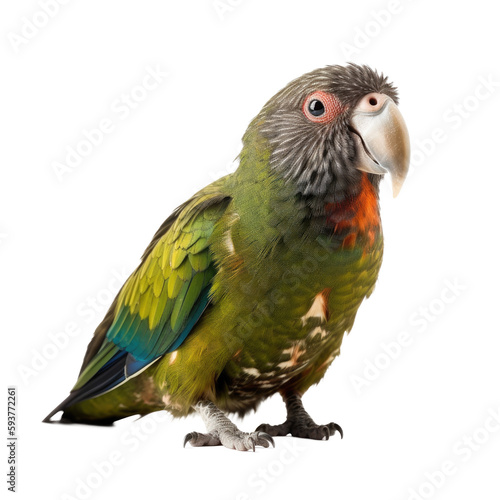 parrot isolated transparent background. Generative AI
