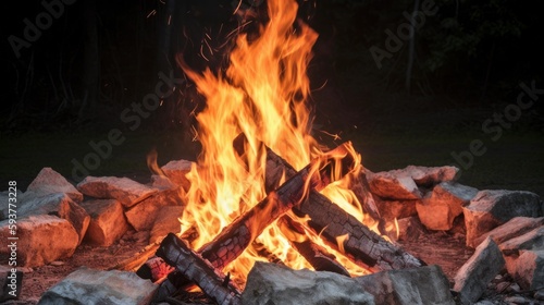 Dancing Flames: A Mesmerizing Bonfire