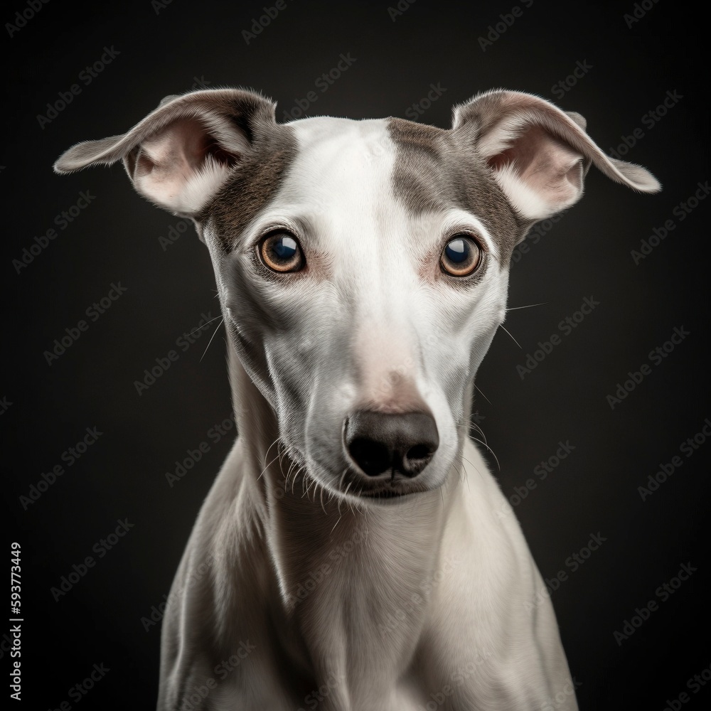 Whippet Dog, Animal Portrait Whippet Dog, Animal Portrait