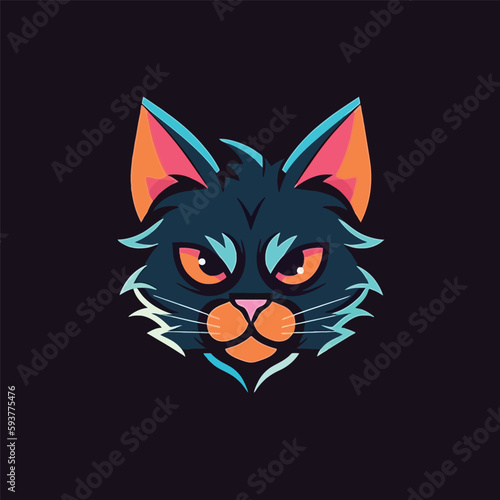 Fierce Feline  The Cat Head Logo for Esports