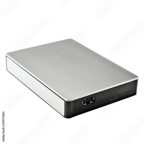 external computer hard drive isolated on transparent background