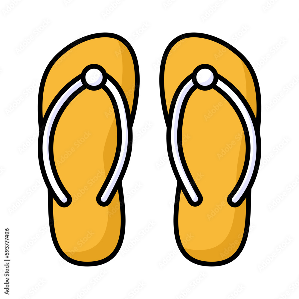 An icon of flip flops in modern style isolated on white background, editable vector An icon of flip flops in modern style isolated on white background, editable vector
