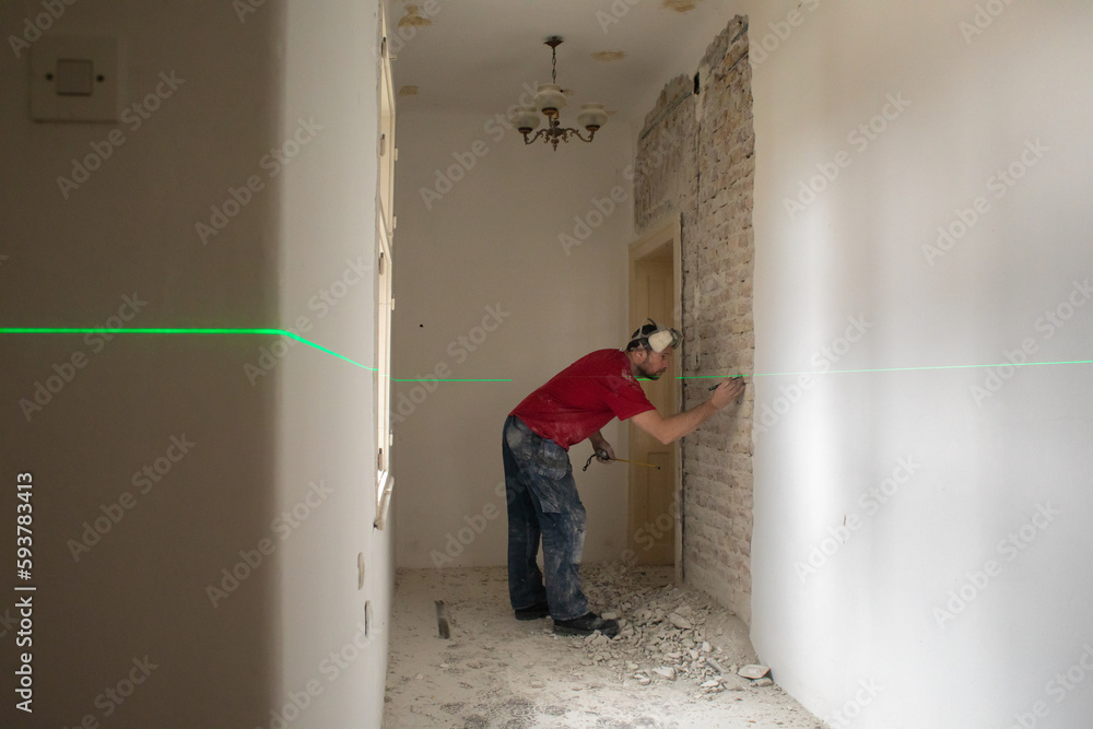 Apartment renovation using a laser Apartment renovation using a laser