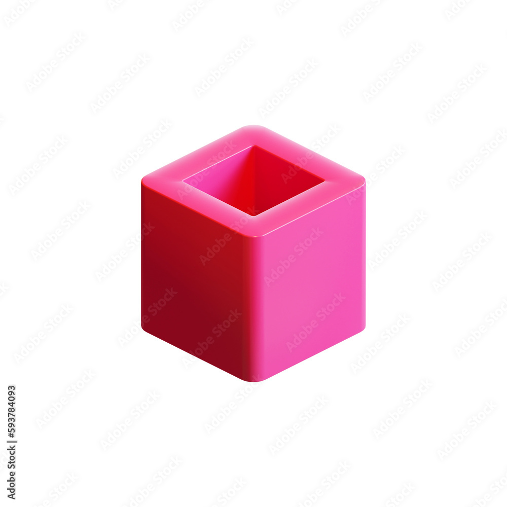 Cube 3D Render Design Element 06 Cube 3D Render Design Element 06