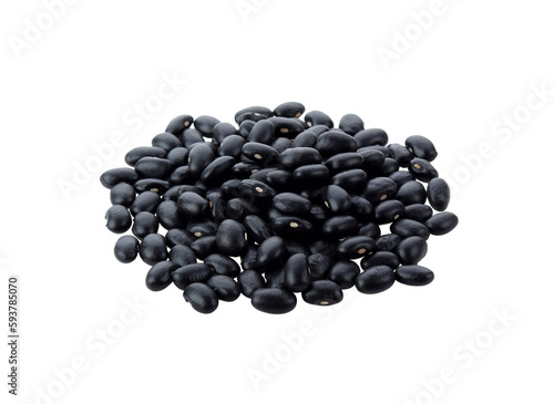 Black beans on transparent png
