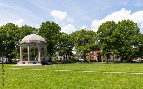 Salem Commons Park town green in Summer 