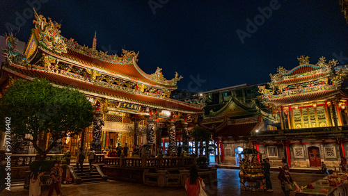 Longshan Temple / night view / beautiful