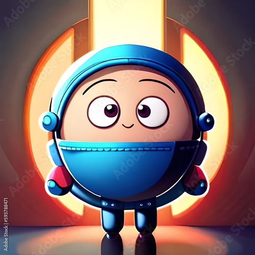 Timmy the little rounded robot  photo