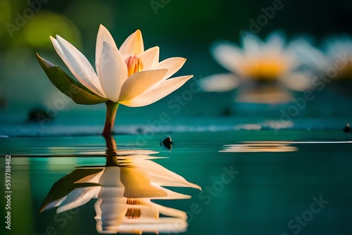 water lily in the pond