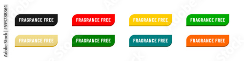 Full Color Fragrance free label or Fragrance free mark vector isolated in flat style. Fragrance free label vector for product packaging design element. Simple Fragrance free mark vector.