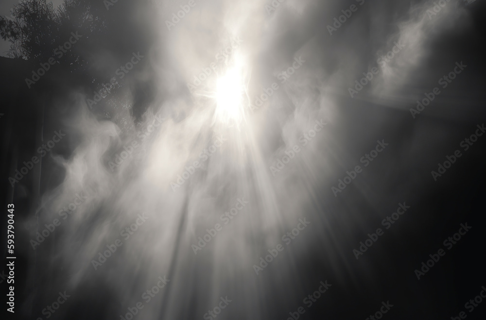 misty background with sunbeam Generative AI misty background with sunbeam Generative AI