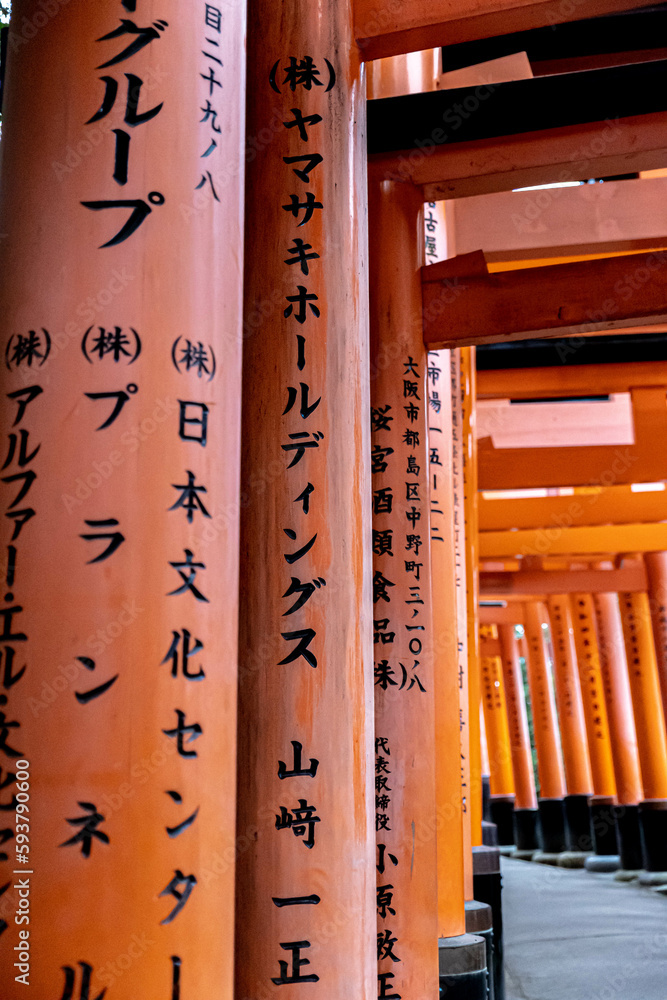 View of Fushimi Inari Shrine in Kyoto View of Fushimi Inari Shrine in Kyoto