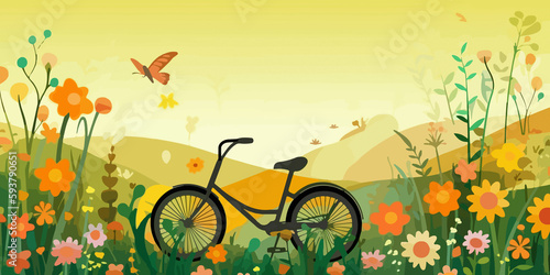 Artistic representation of World Bicycle Day concept