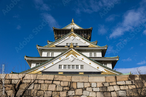 View of Osaka Castle in Osaka, Japan