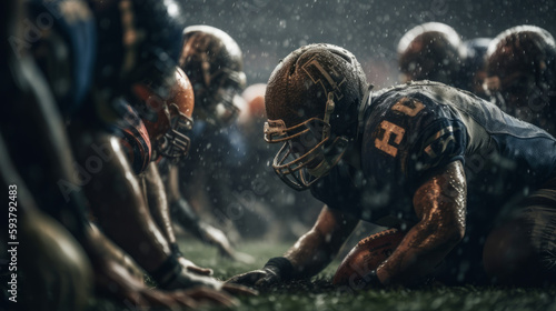 Match of american football realistic photo realistic. Al generated