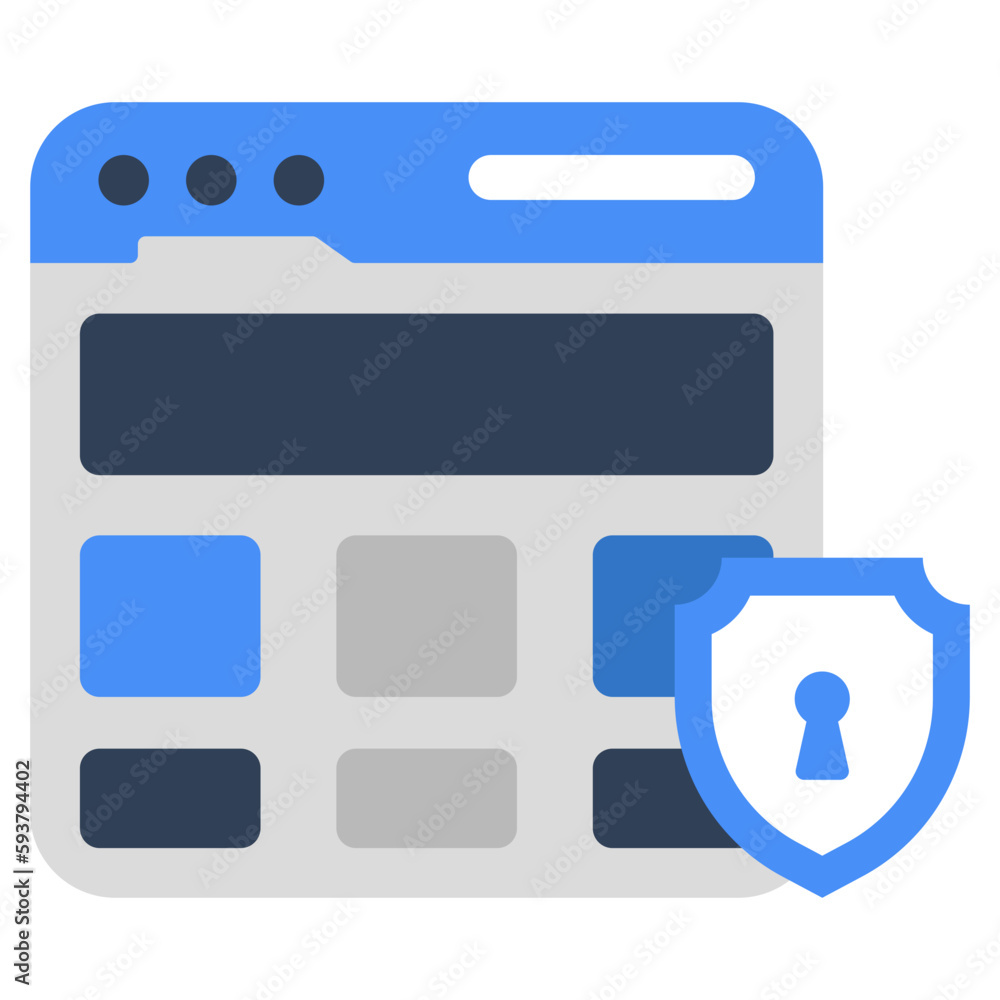 Fototapeta premium Web security icon, editable vector