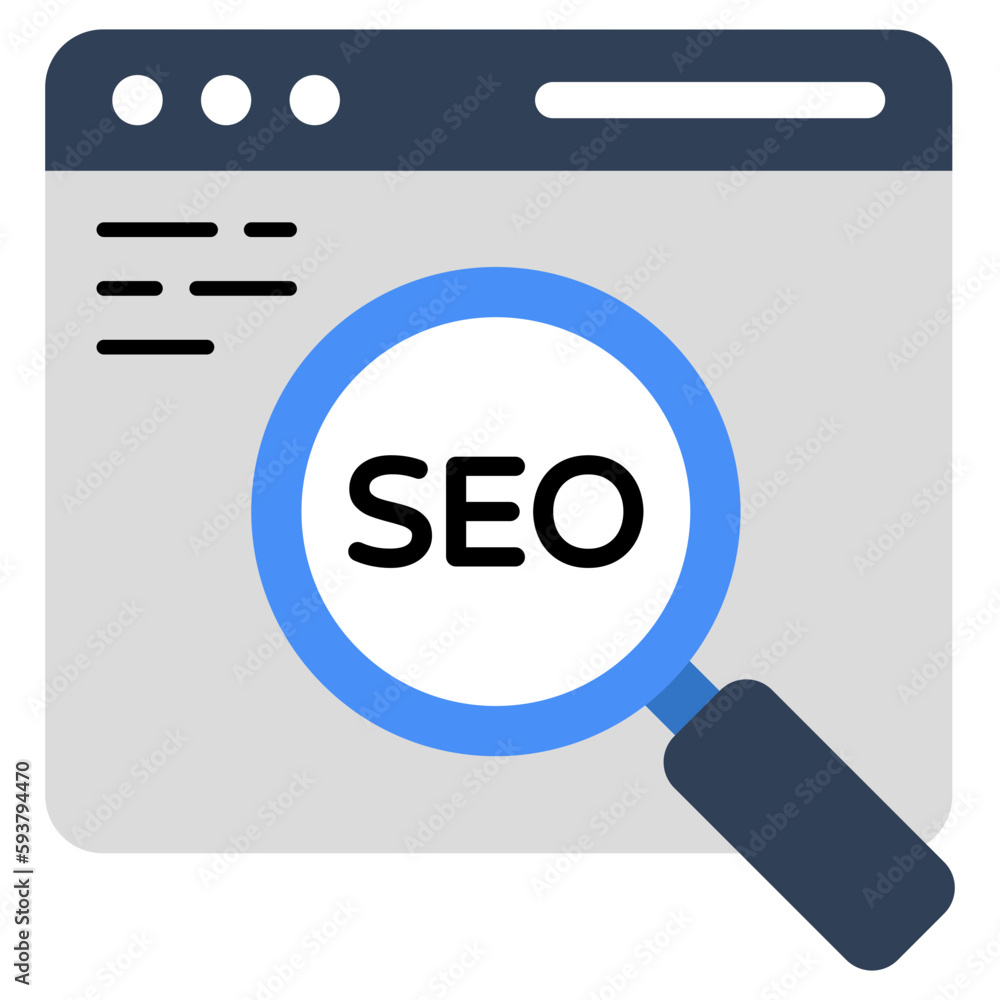 Editable design icon of seo analysis Editable design icon of seo analysis