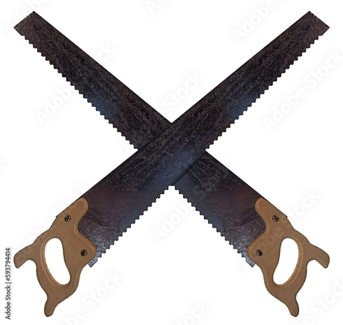 Crossed Saws for cutting