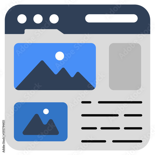 Unique design icon of web landscape