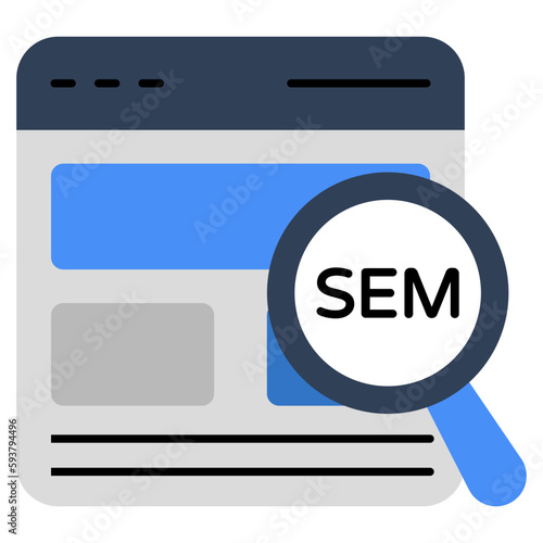 Editable design icon of sem analysis 