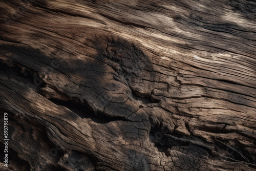 Wooden background, texture of distressed oak board, close up