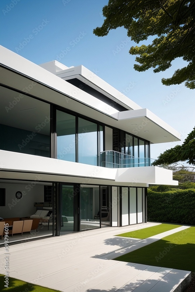 Luxury modern house, generative ai Luxury modern house, generative ai