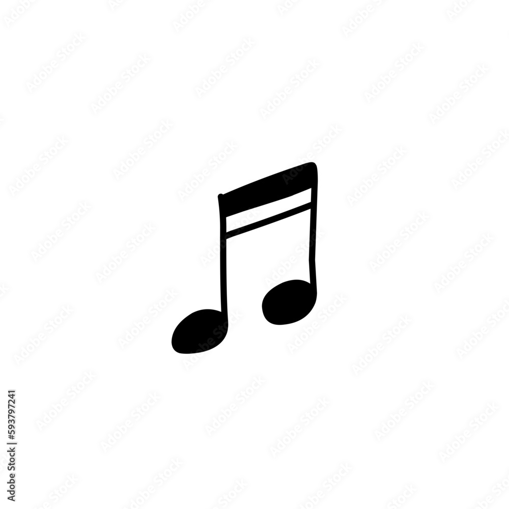 Hand drawn music notes Hand drawn music notes