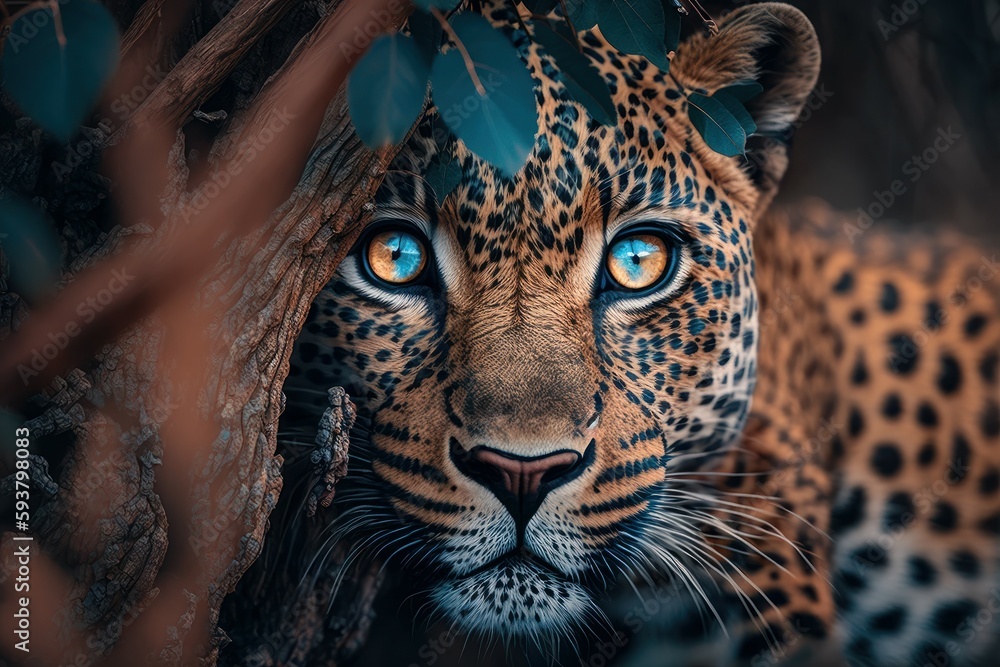 Jaguar is a species of predatory mammals of the cat family, panther genus. AI generated