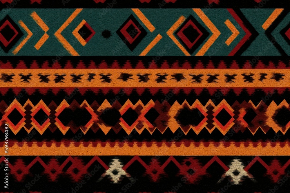 Beautiful navajo blanket aztec southwestern pattern rough texture, abstract background or wallpaper. AI generated Beautiful navajo blanket aztec southwestern pattern rough texture, abstract background or wallpaper. AI generated
