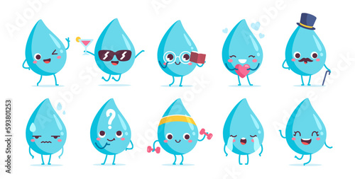 Water drops set