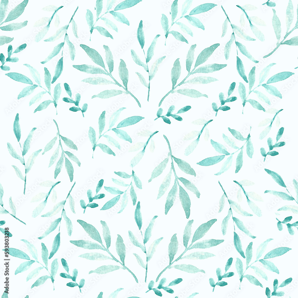 seamless pattern with watercolor leaves seamless pattern with watercolor leaves