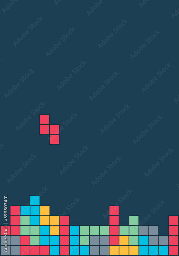Obraz premium Vector retro game pattern background. Video old computer game.