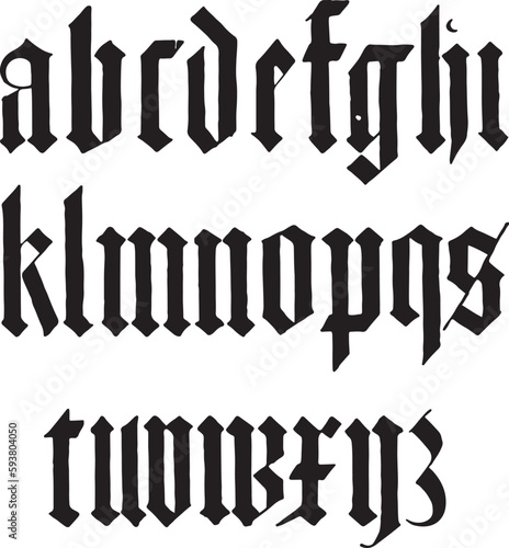 From A Brass End Of 15th Century alphabets - ABC letters