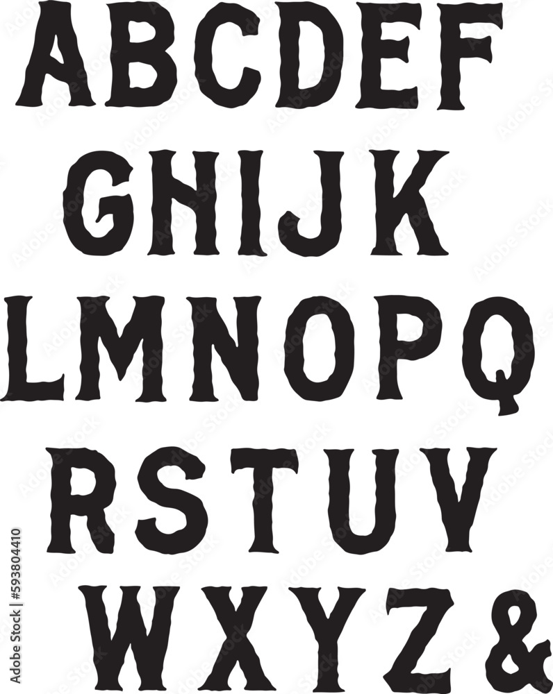 Ragged Edge alphabets - ABC letters
