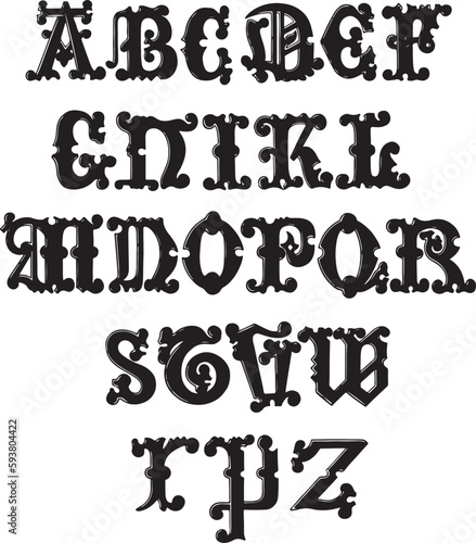 Benry The Seventh. Westminster Abbey alphabets - ABC letters