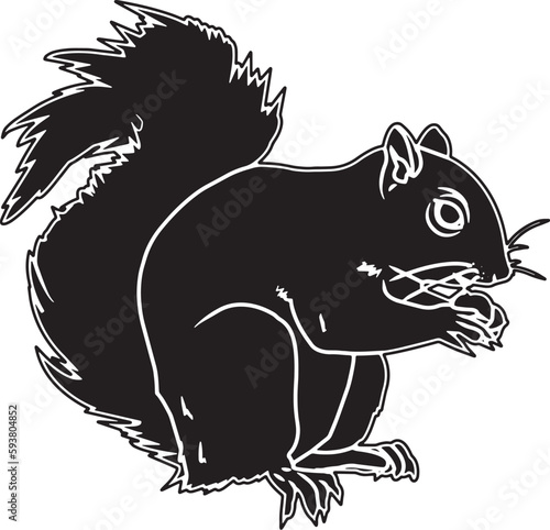 Squirrel Sketch Vector
