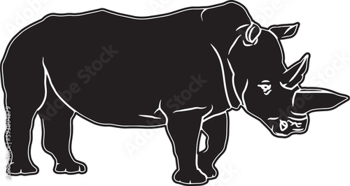 Rhinoceros Sketch Vector